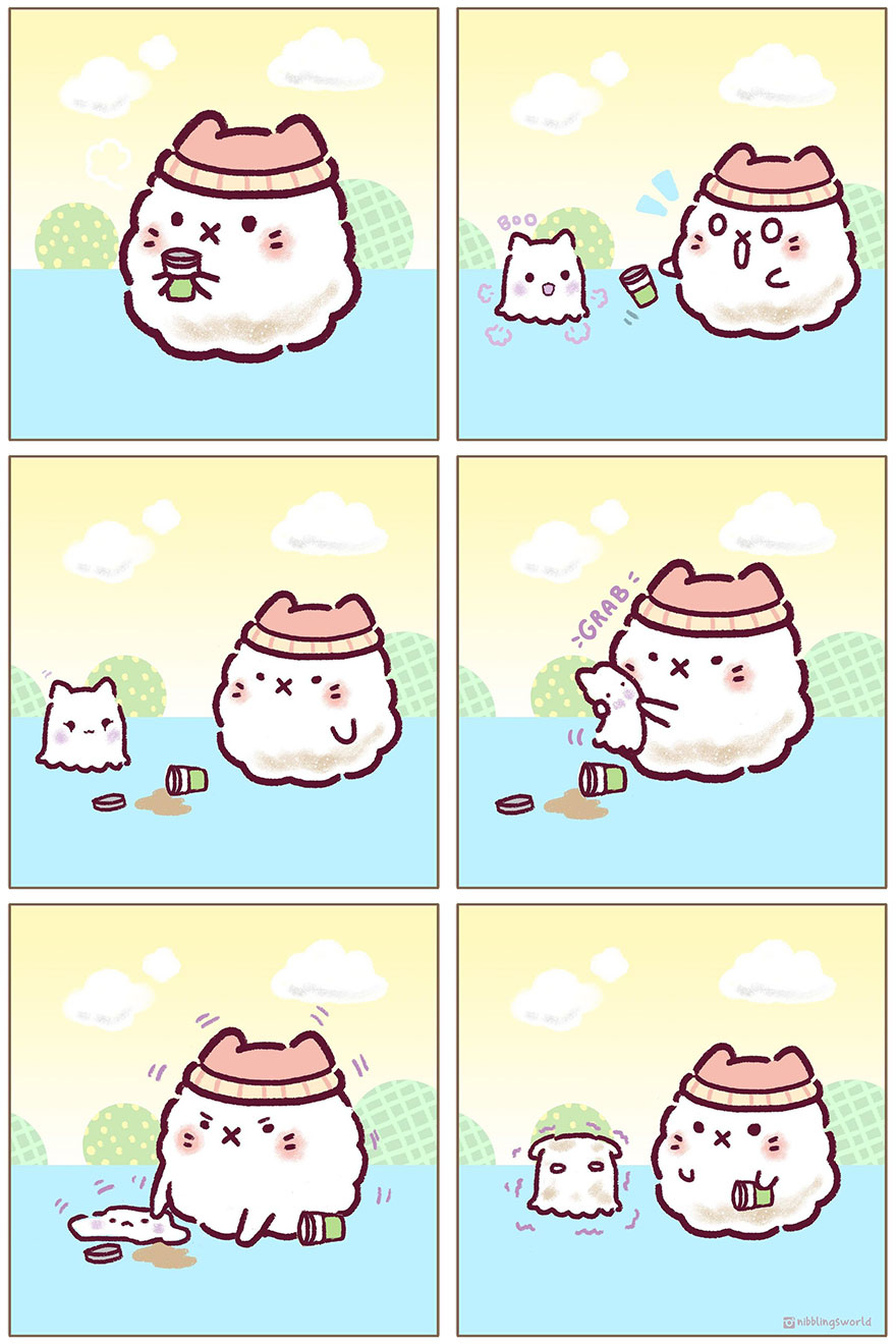 I Make Wholesome Comics About Our Pets That Are Heavily Inspired By The Antics Of The Stray Cats That We Have Adopted (60 Pics)