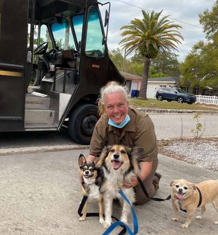 35 Times UPS Drivers Were Lucky To Meet Dogs On Their Routes And Shared The Pics On This Group (New Pics)