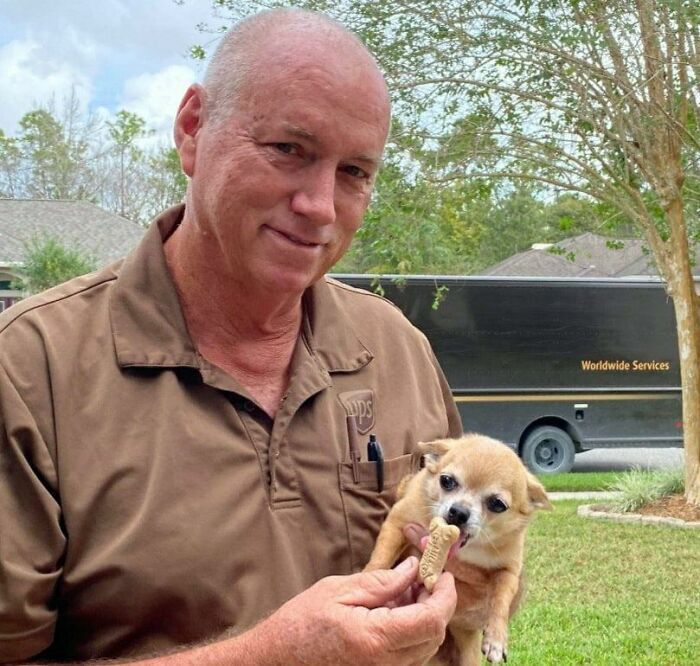 35 Times UPS Drivers Were Lucky To Meet Dogs On Their Routes And Shared The Pics On This Group (New Pics)
