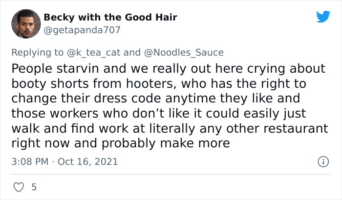 Hooters Backtracks After Employees Go Viral For Complaining About ‘Disturbing’ And ‘Sexist’ New Uniforms Hooters Backtracks After Employees Go Viral For Complaining About ‘Disturbing’ And ‘Sexist’ New Uniforms