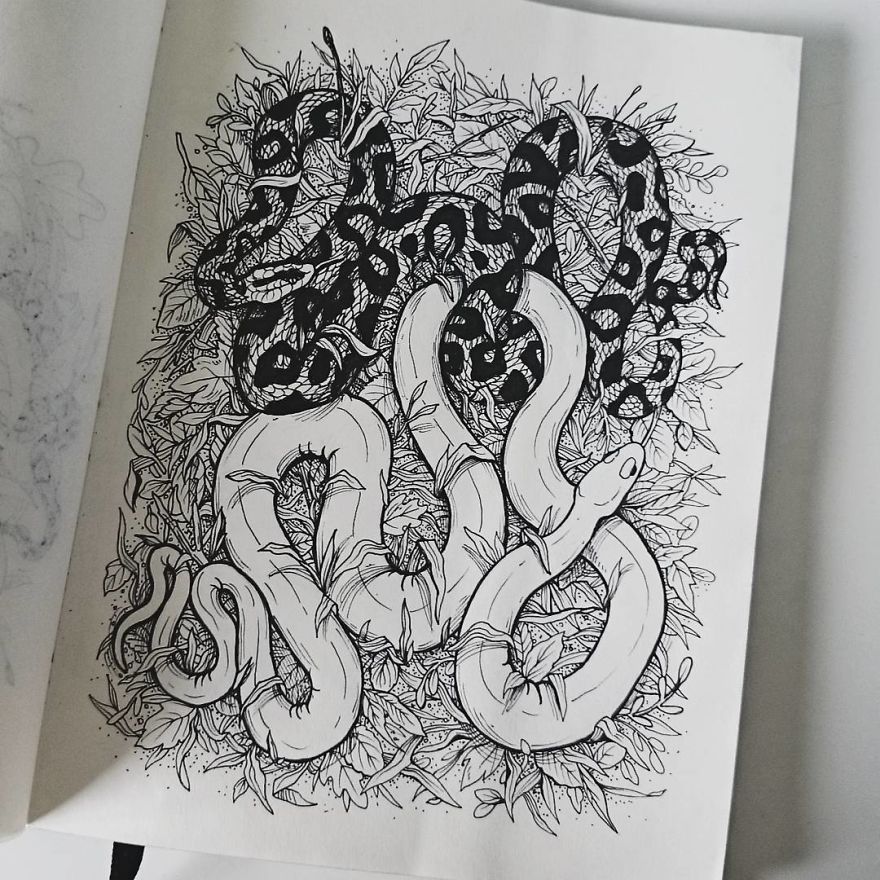 30 Intricate Drawings Of Animals Created By Me
