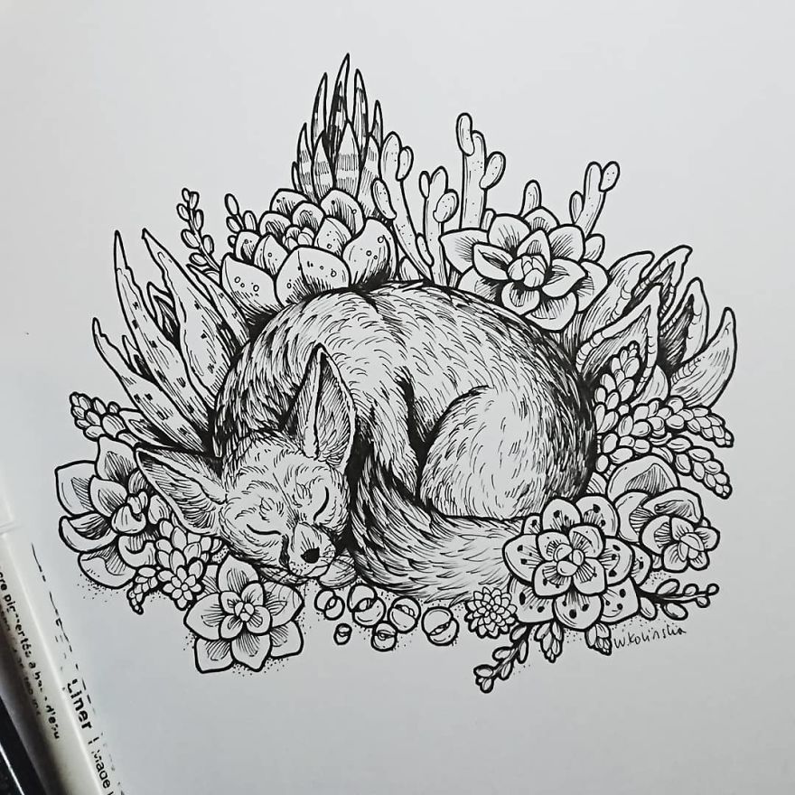 30 Intricate Drawings Of Animals Created By Me