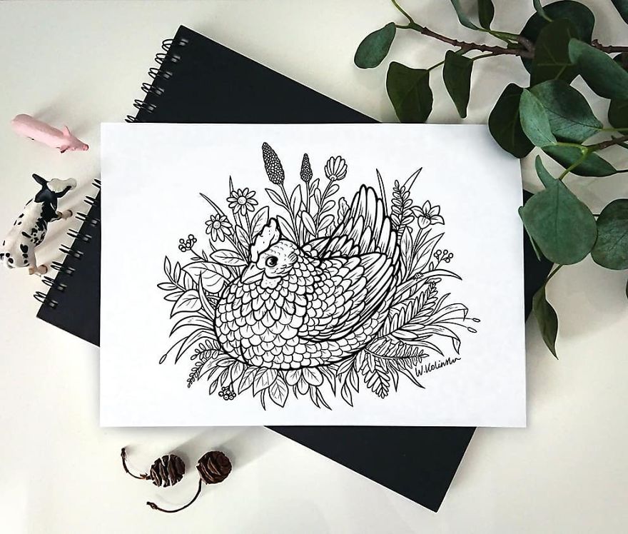 30 Intricate Drawings Of Animals Created By Me
