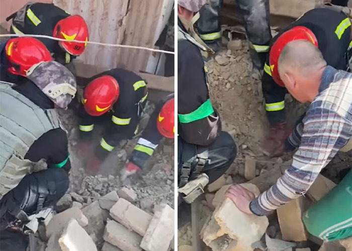 Ukrainian Policemen Pull Puppy Out Of Rubble And Return It To 77-Year-Old Owner Who&rsquo;d Lost Everything Else