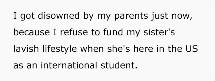 Woman Gets Disowned By Asian Parents For Refusing To Fund Younger Sister&#8217;s Lavish Lifestyle
