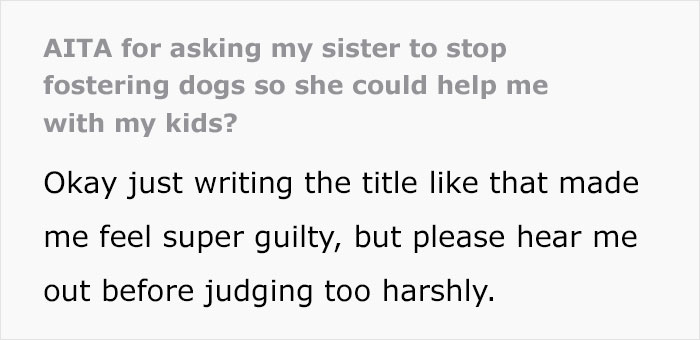 Woman Wants Childfree Sister To Babysit Her Kids, Asks Her To Stop Fostering Dogs