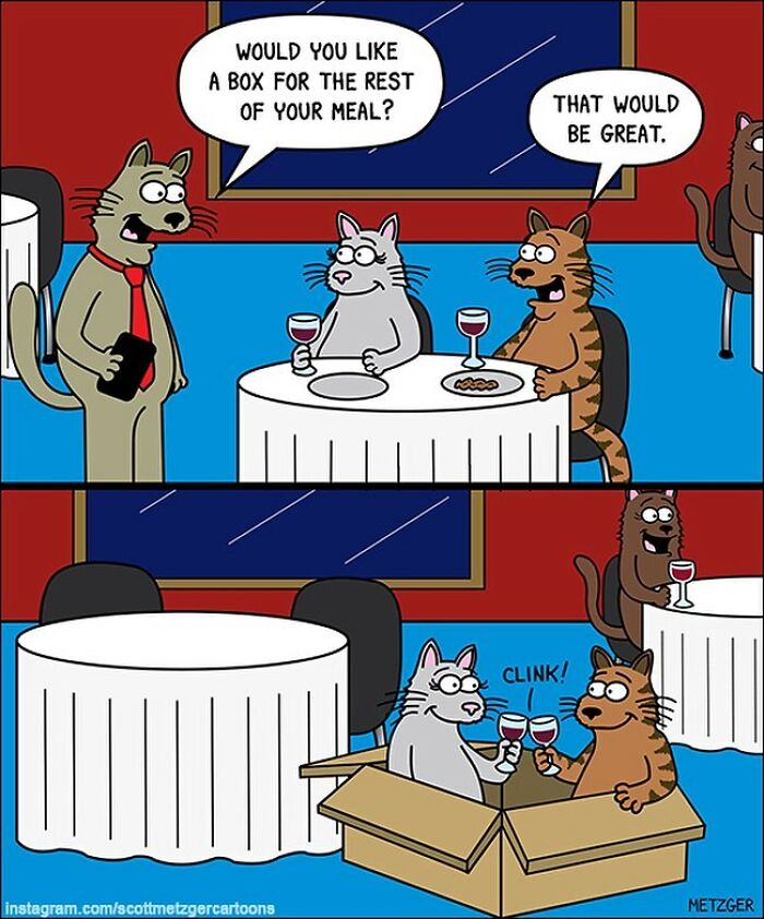 30 Funny Cat Comics By Scott Metzger That Might Make Every Cat Owner Cry With Laughter (New Pics)