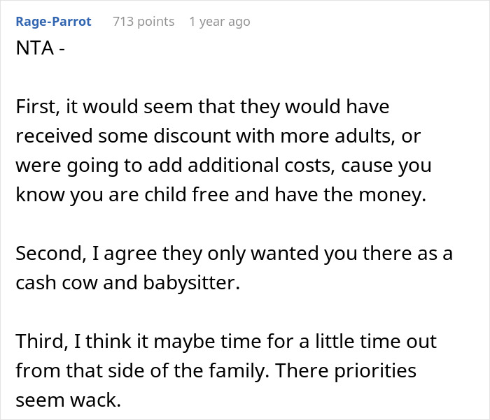 Childless Couple Get Accused Of &#8216;Ruining&#8217; A Family Vacation By Not Going, Find Out They Were Expected To Babysit