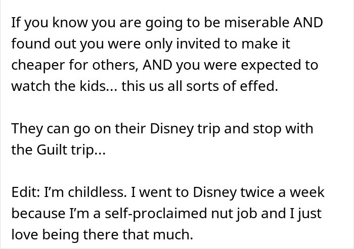 Childless Couple Get Accused Of &#8216;Ruining&#8217; A Family Vacation By Not Going, Find Out They Were Expected To Babysit