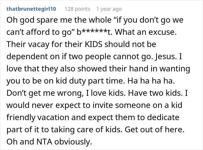 Childless Couple Get Accused Of &#8216;Ruining&#8217; A Family Vacation By Not Going, Find Out They Were Expected To Babysit