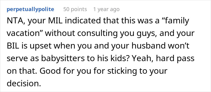 Childless Couple Get Accused Of &#8216;Ruining&#8217; A Family Vacation By Not Going, Find Out They Were Expected To Babysit