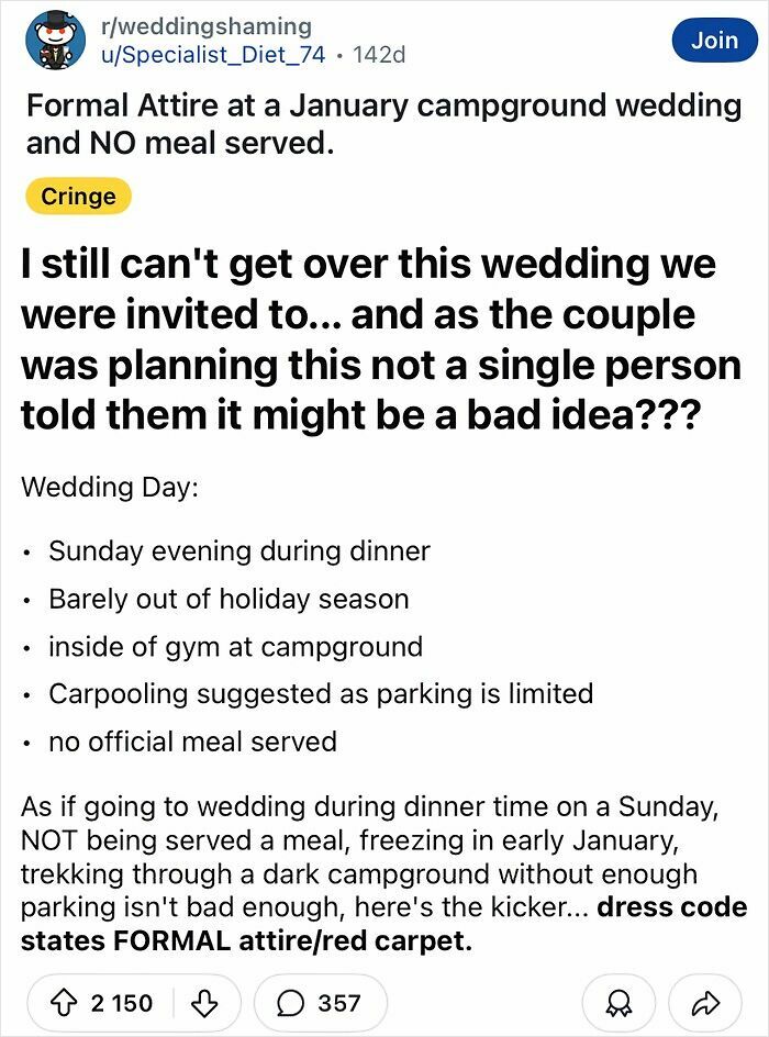 60 Of The Most Tacky And Chaotic Wedding People Have Ever Attended