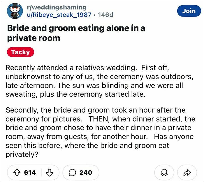 60 Of The Most Tacky And Chaotic Wedding People Have Ever Attended