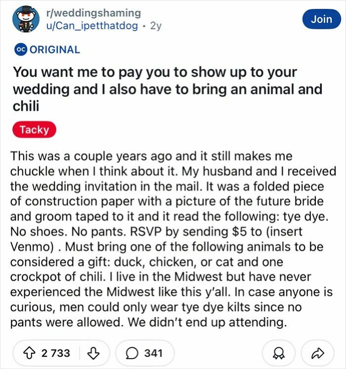 60 Of The Most Tacky And Chaotic Wedding People Have Ever Attended