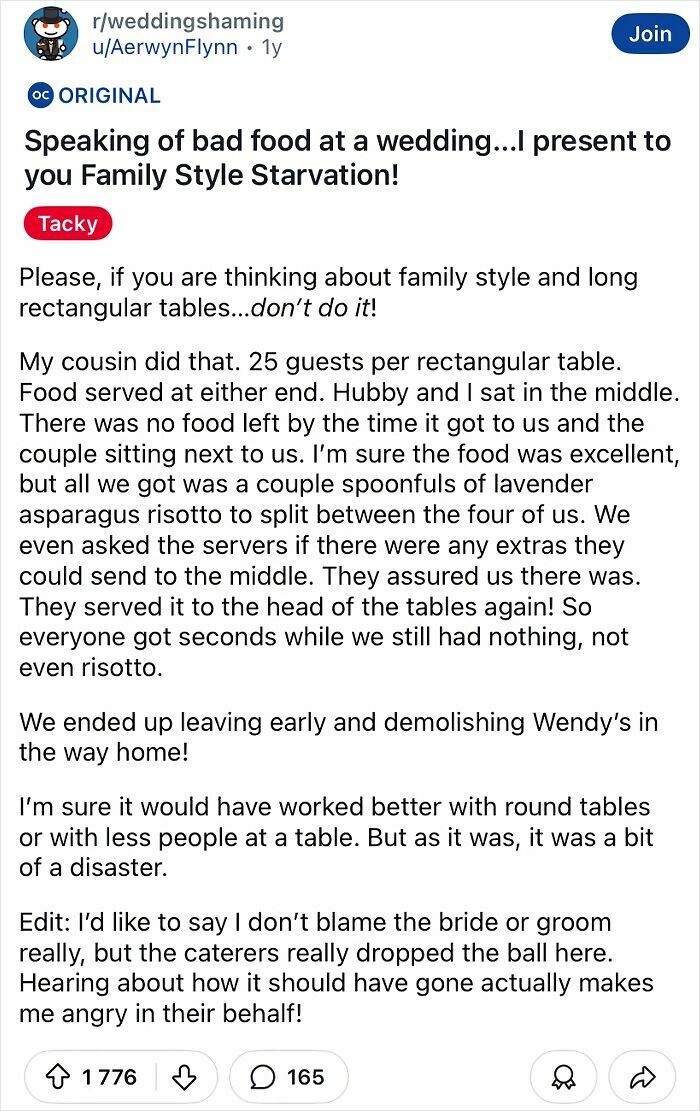 60 Of The Most Tacky And Chaotic Wedding People Have Ever Attended