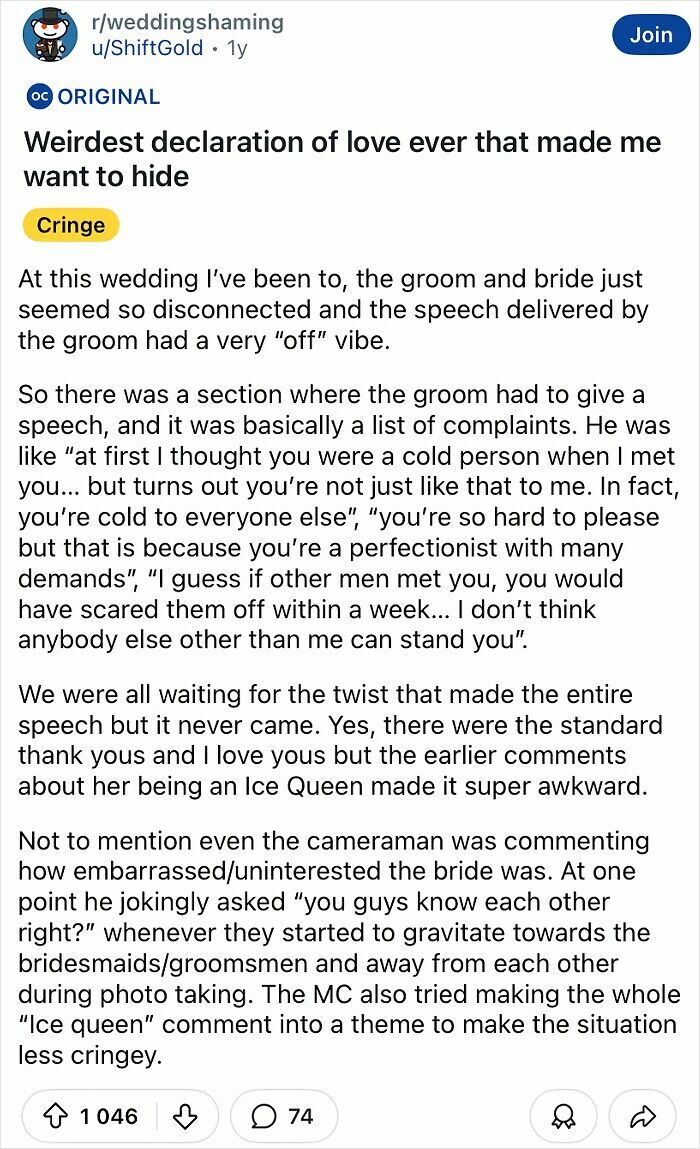 60 Of The Most Tacky And Chaotic Wedding People Have Ever Attended