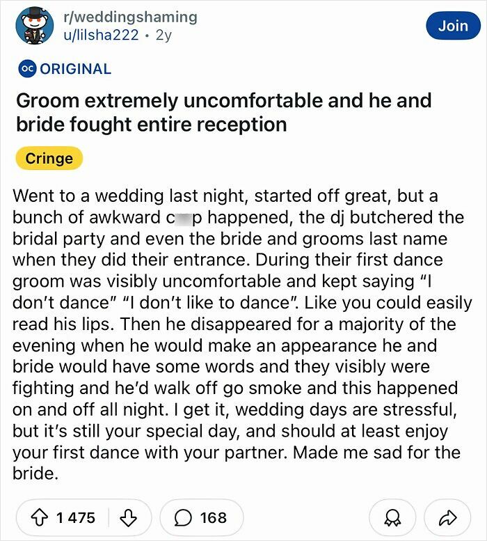 60 Of The Most Tacky And Chaotic Wedding People Have Ever Attended