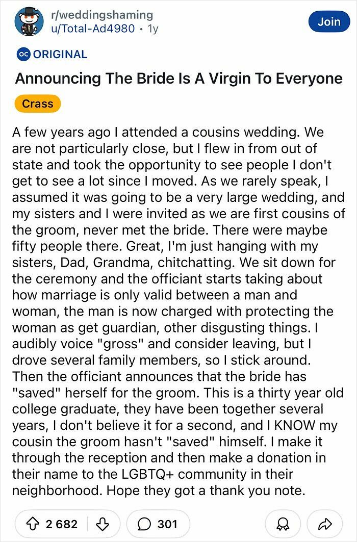 60 Of The Most Tacky And Chaotic Wedding People Have Ever Attended
