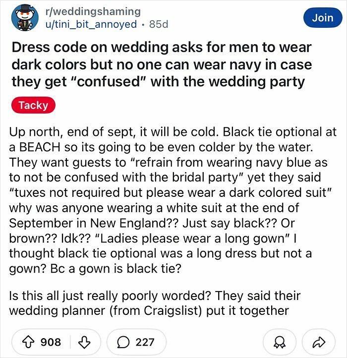 60 Of The Most Tacky And Chaotic Wedding People Have Ever Attended
