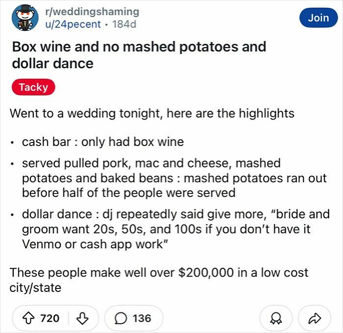 60 Of The Most Tacky And Chaotic Wedding People Have Ever Attended