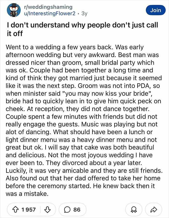 60 Of The Most Tacky And Chaotic Wedding People Have Ever Attended
