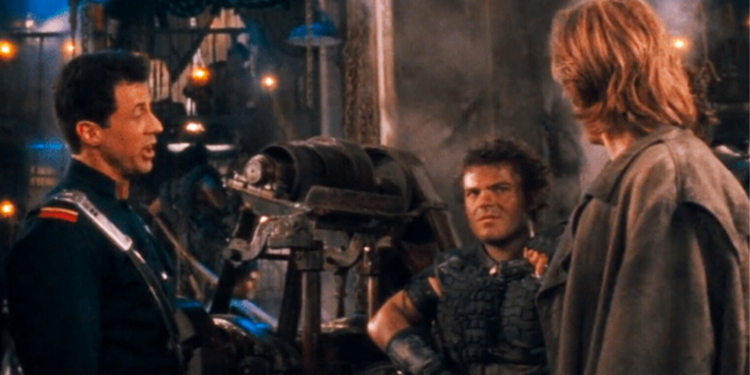 Sylvester Stallone and Jack Black in Demolition Man (1993)