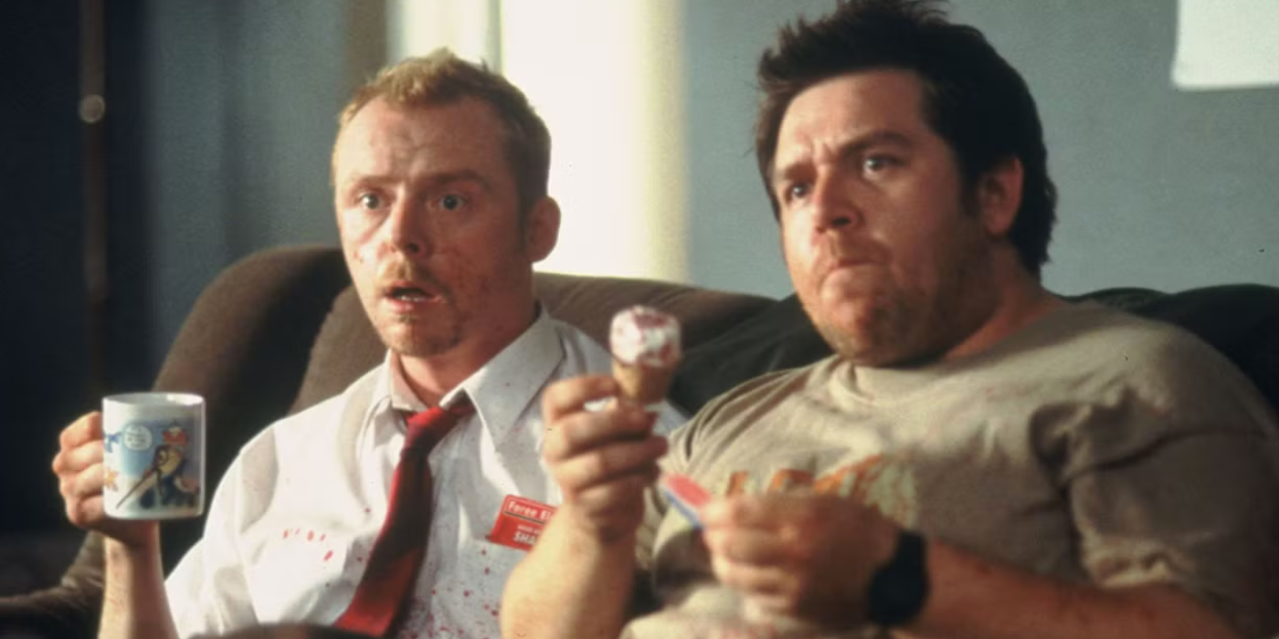 Simon Pegg and Nick Frost in Shaun of the Dead (2004)