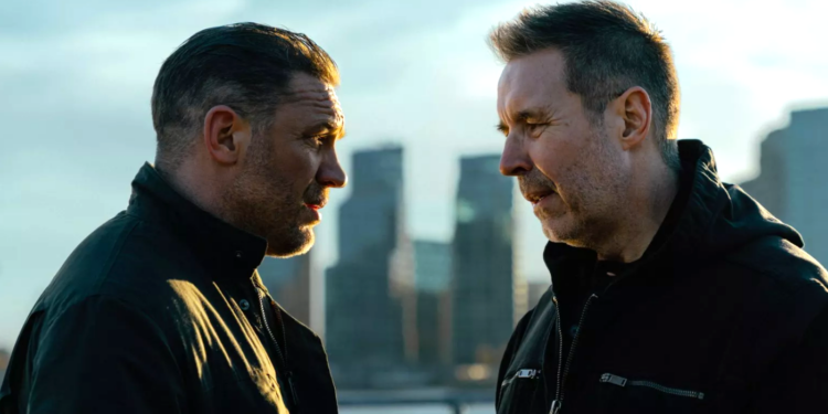 Tom Hardy and Paddy Considine in MobLand (2025)