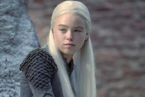 Milly Alcock as a young Rhaenyra Targaryen in House of the Dragon
