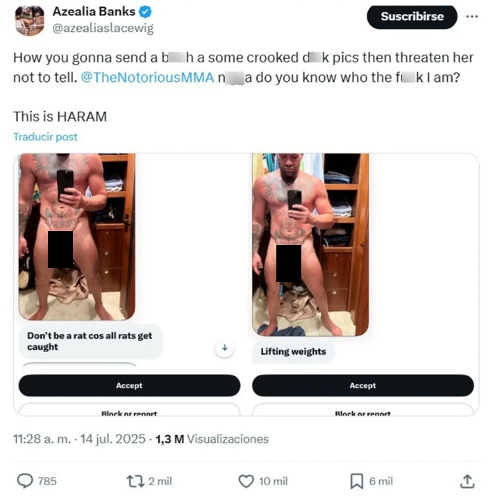 Conor McGregor’s Leaked X-Rated Pic Goes Viral After Azealia Banks Posts Bombshell Accusations With Proof