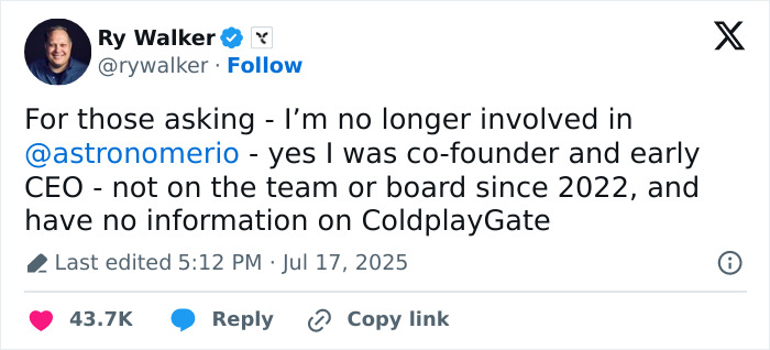 Astronomer Founder Breaks Silence On ‘ColdplayGate’ After CEO Is Caught Cheating With HR