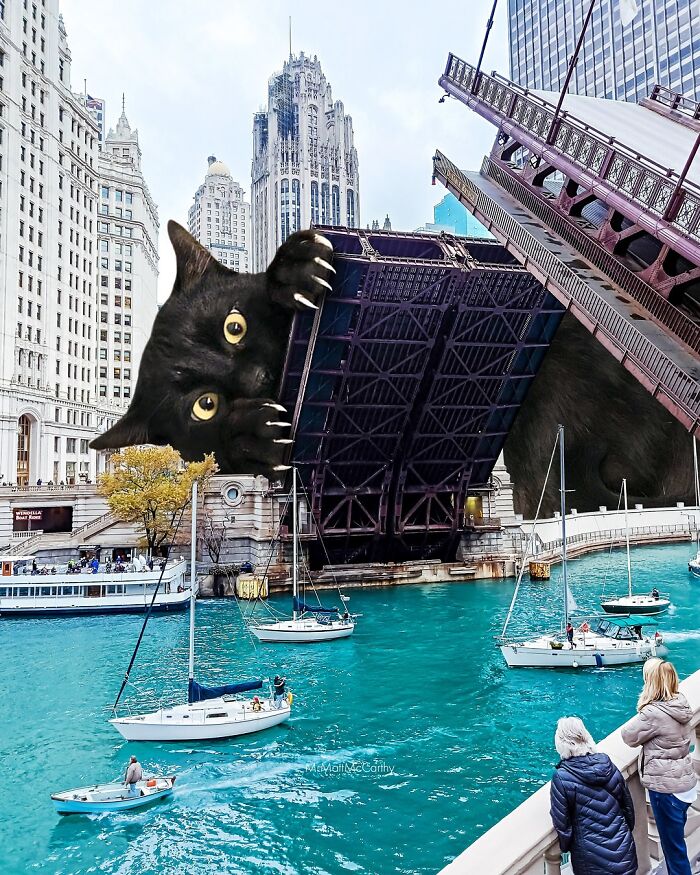 Artist Imagines Surreal Parallel Universe Where Giant Cats Reign, And Here Are 55 New Pieces