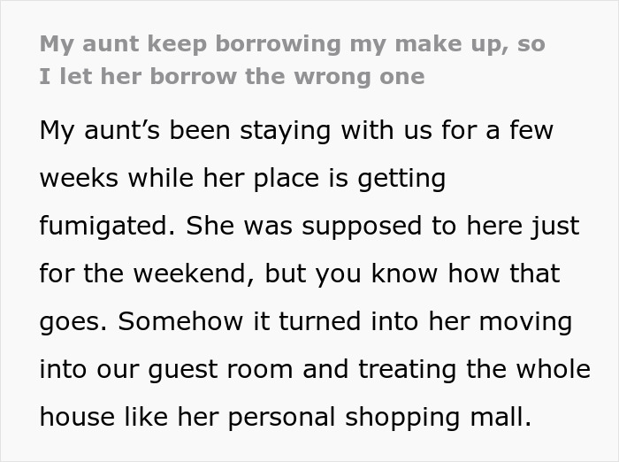 Woman Switches Her Makeup To Teach Stealing Aunt A Lesson She’ll Never Forget