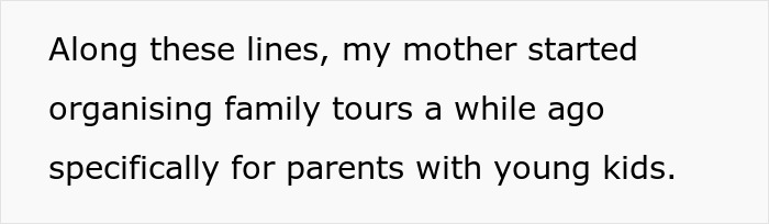 “AITA For Refusing A ‘Child Free’ Couple On A Tour Group For Families?”