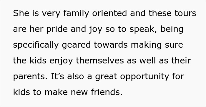 “AITA For Refusing A ‘Child Free’ Couple On A Tour Group For Families?”