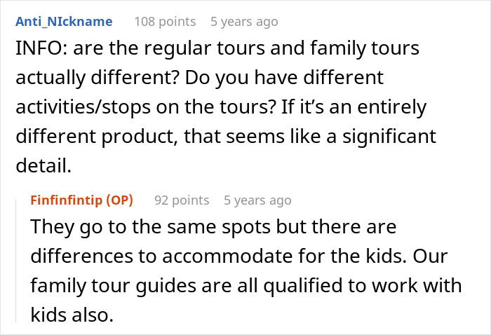“AITA For Refusing A ‘Child Free’ Couple On A Tour Group For Families?”