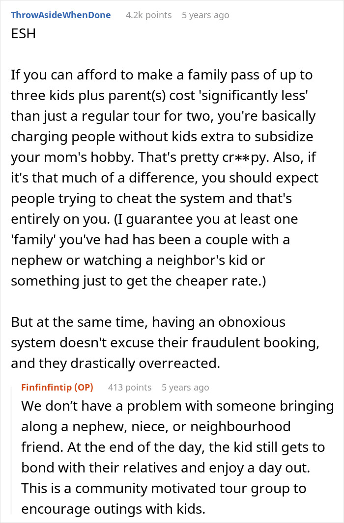 “AITA For Refusing A ‘Child Free’ Couple On A Tour Group For Families?”