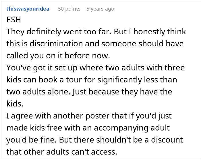 “AITA For Refusing A ‘Child Free’ Couple On A Tour Group For Families?”