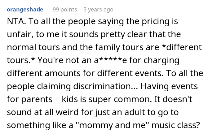 “AITA For Refusing A ‘Child Free’ Couple On A Tour Group For Families?”