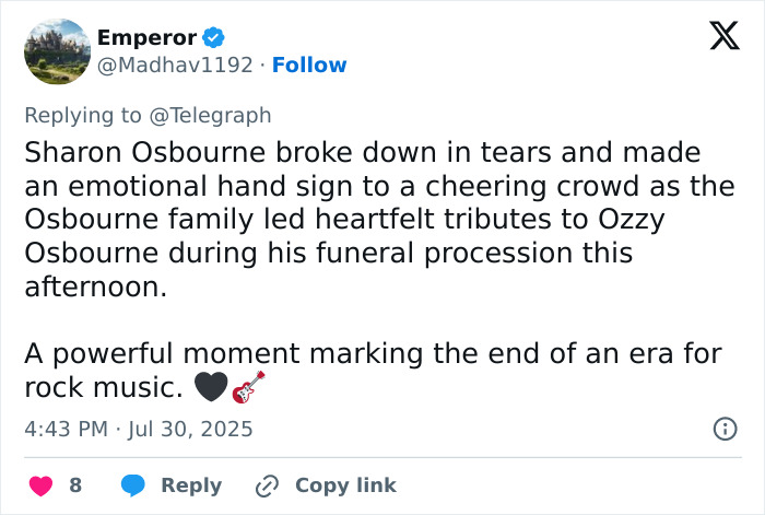 “She’s A Broken Woman”: Tearful Sharon Osbourne Joins Kids In Heartbreaking Farewell At Ozzy’s Funeral