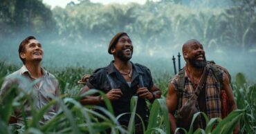 Mahershala Ali, Rupert Friend, and Bechir Sylvain in Jurassic World: Rebirth