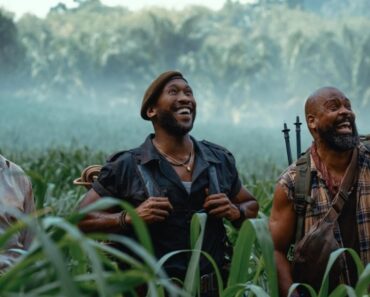 Mahershala Ali, Rupert Friend, and Bechir Sylvain in Jurassic World: Rebirth