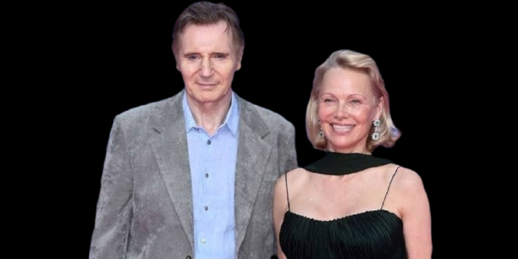 Liam Neeson and Pamela Anderson