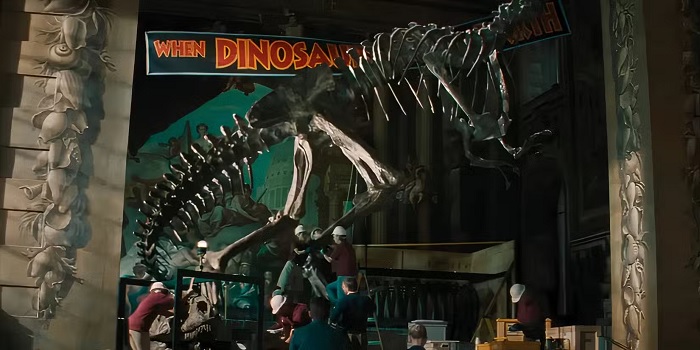 The Banner About Dinosaurs Dominion in Jurassic World Rebirth