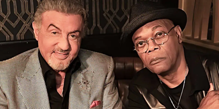 Sylvester Stallone and Samuel L. Jackson Filming Tulsa King Season 3