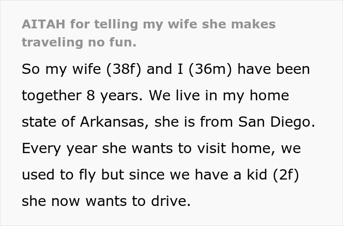 Wife Files For Divorce After Husband Points Out Her Weird Quirk That Made Traveling Difficult