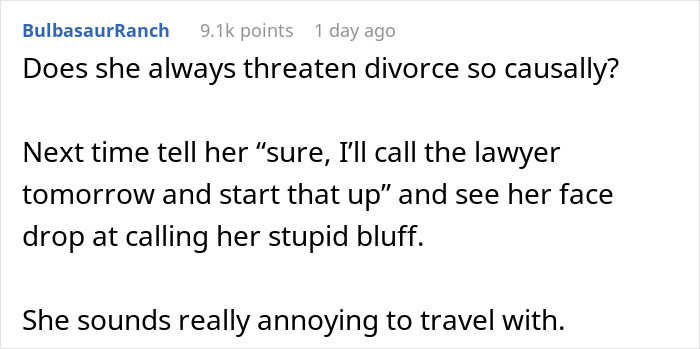 Wife Files For Divorce After Husband Points Out Her Weird Quirk That Made Traveling Difficult