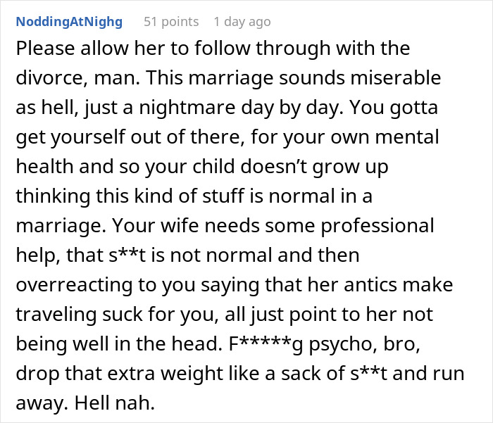 Wife Files For Divorce After Husband Points Out Her Weird Quirk That Made Traveling Difficult