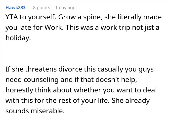 Wife Files For Divorce After Husband Points Out Her Weird Quirk That Made Traveling Difficult