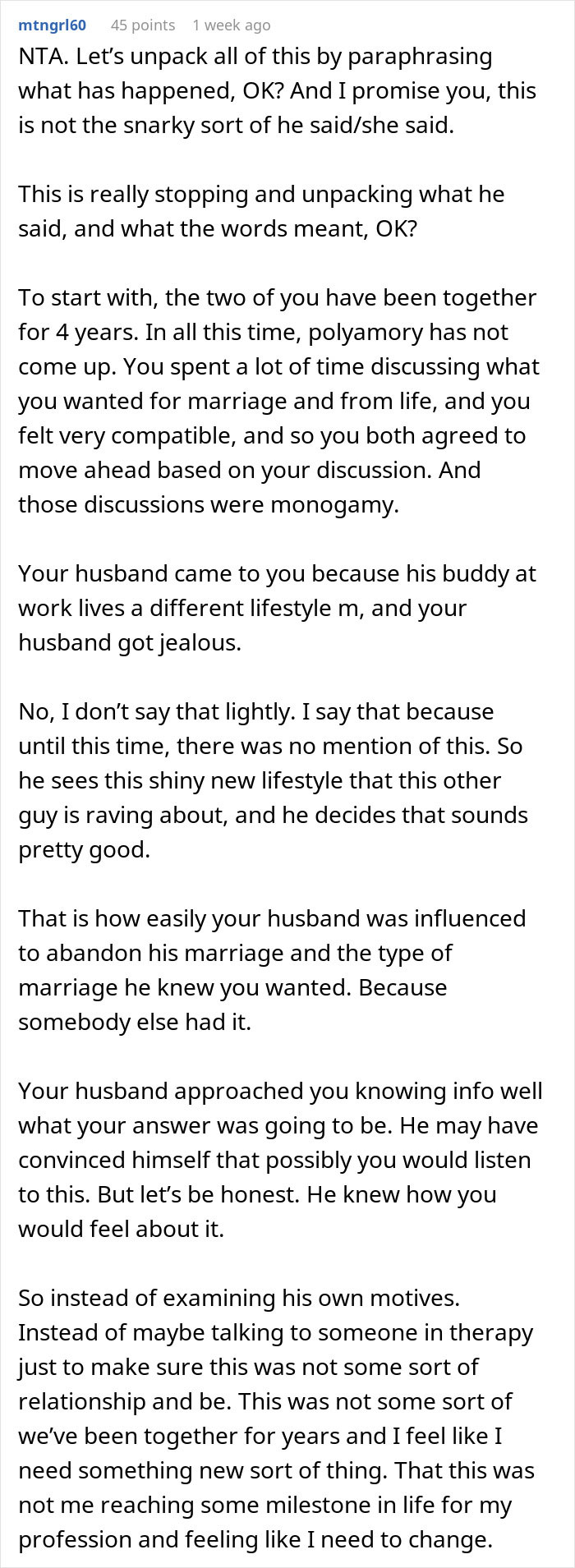 Woman Is Heartbroken That Husband Suggests Trying Out Polyamory After 1 Year Of Marriage